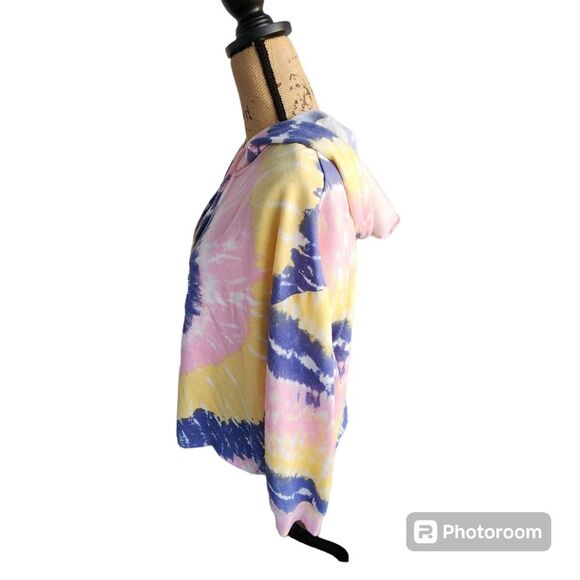 Self Esteem Cropped Hoodie Womens SZ 1X Y2K Hippie Rainbow Boho Kidcore Hooded - Picture 2 of 4